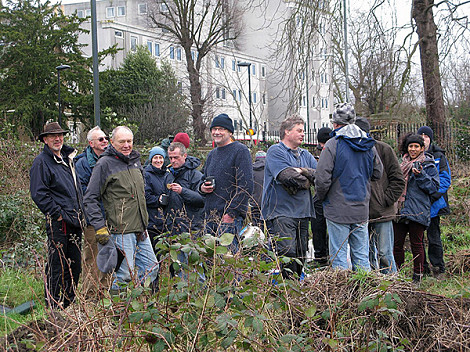 Volunteers tea break