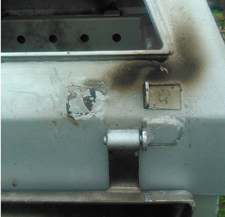 Damage to the incinerator